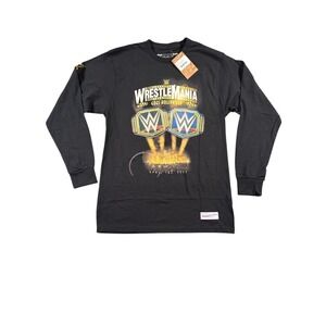 Mitchell & Ness WWE Wrestlemania Goes Hollywood 39 Adult Medium Longsleeve Black